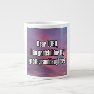 Caneca De Café Grande Prezado SENHOR, sou grato pelas minhas bisnetas...