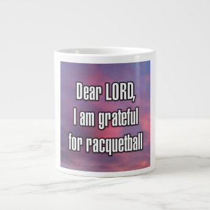 Caneca De Café Grande Prezado SENHOR, sou grato pelo raquete Mug