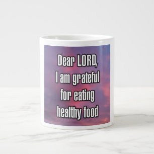 Caneca De Café Grande Prezado SENHOR, sou grato por comer de forma saudá
