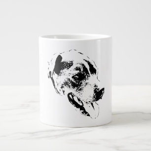 Caneca De Café Grande Príbulas felizes Misturam preto e branco Retrato M