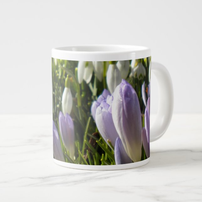 Caneca De Café Grande Primavera Crocus Specialty Mug (Frente Esquerda)