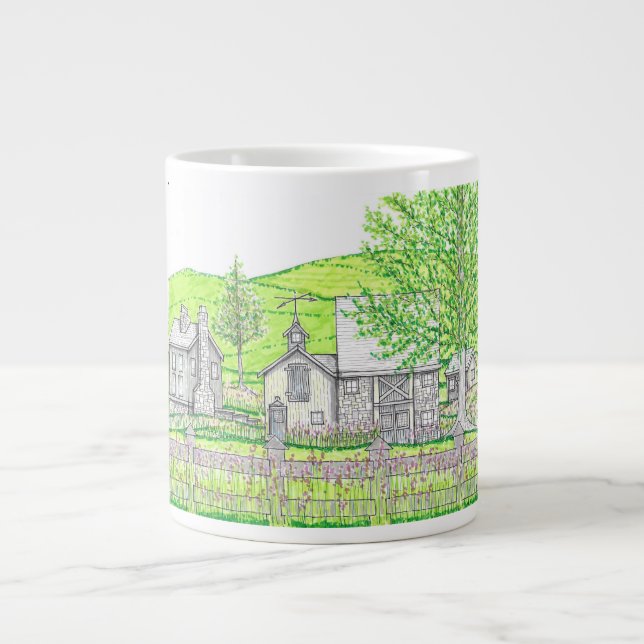 Caneca De Café Grande Primavera Stone Barn Jumbo Mug (Frente)