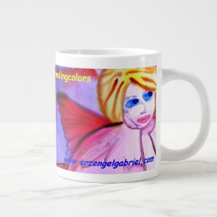 Caneca De Café Grande ...primeiro anjo...arte de Jutta Gabriel...
