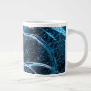 Caneca De Café Grande Primeiro Plano de Paredes de Gelo Azul