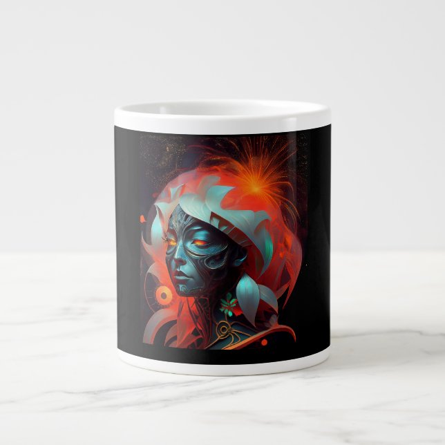 Caneca De Café Grande Princesa alienígena (Frente)