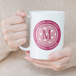 Caneca De Café Grande Princesa do Pickleball Nome do Citação Personaliza