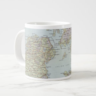 Caneca De Café Grande Principais estradas das Ilhas Britânicas