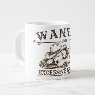 Caneca De Café Grande Procurado por Sonolência Excessiva   Design Engraç