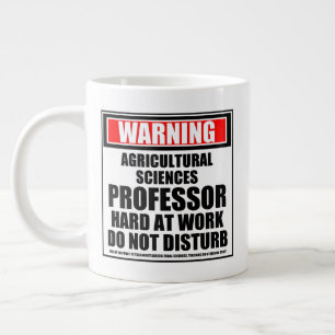 Caneca De Café Grande Professor de Ciências Agrícolas de Alerta
