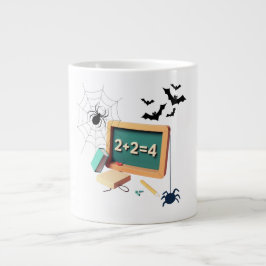 Caneca De Café Grande Professor de Matemática Spooky