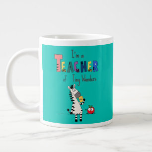 Caneca De Café Grande Professor Zebra Fofo