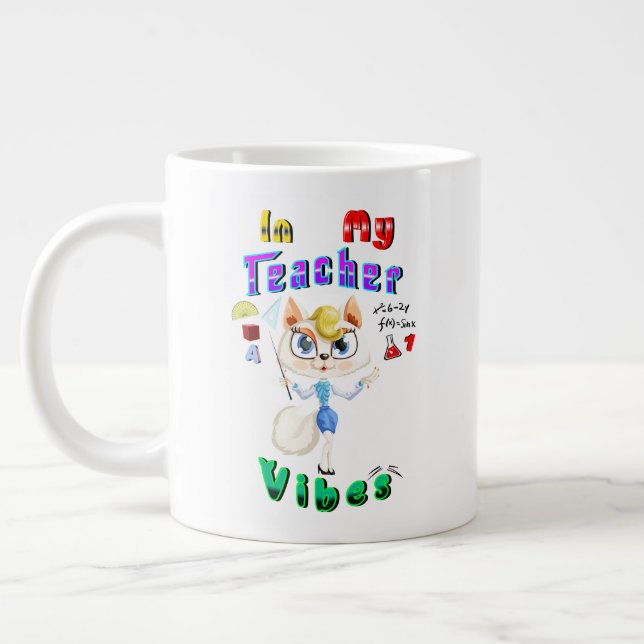 Caneca De Café Grande Professora (Esquerda)
