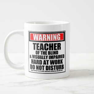 Caneca De Café Grande Professora Dos Cegos E Com Dificuldades Visuais