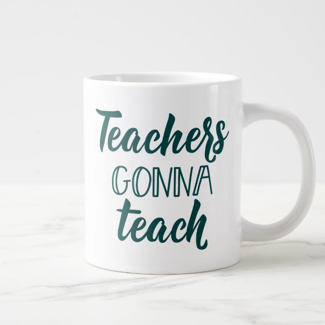 Caneca De Café Grande Professores vão ensinar (Direita)