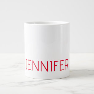 Caneca De Café Grande Profissional minimalista moderno nome branco verme
