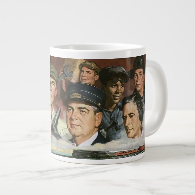 Caneca De Café Grande Profissões empresariais, Patriotismo Patriótico Vi (Frente Esquerda)