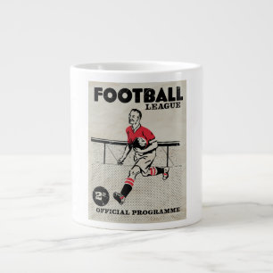 Caneca De Café Grande Programa de futebol antigo