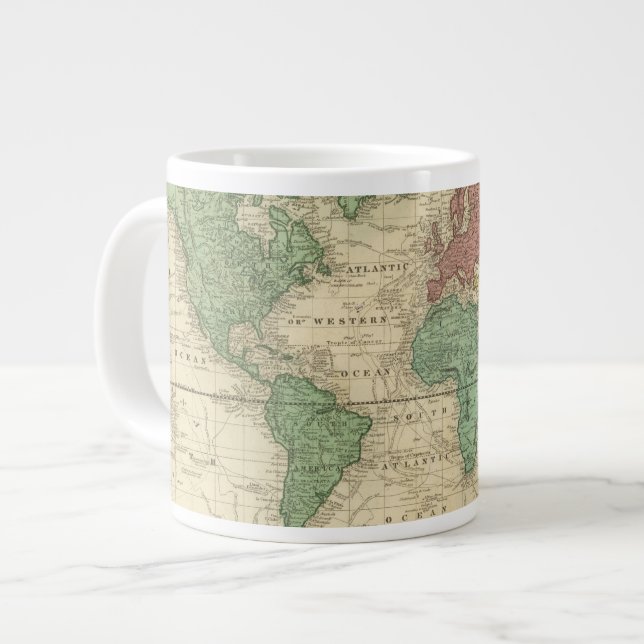 Caneca De Café Grande Projeção mundial de mercadores 2 (Frente Esquerda)