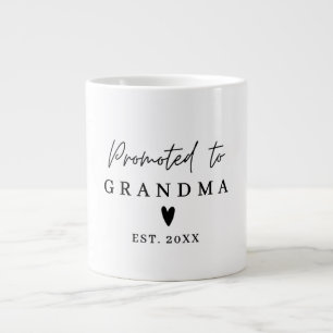 Caneca De Café Grande Promovido para Avó Avô, Anúncio de Gravidez