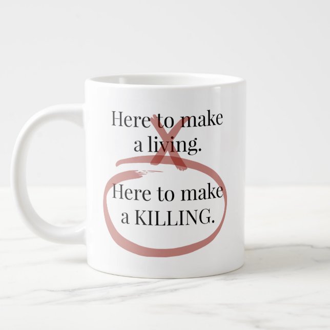 Caneca De Café Grande Pronto para personalizar o Coffee Mug 20ox (Esquerda)