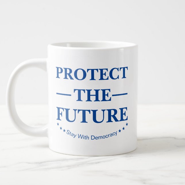 Caneca De Café Grande Proteger O Futuro (Esquerda)