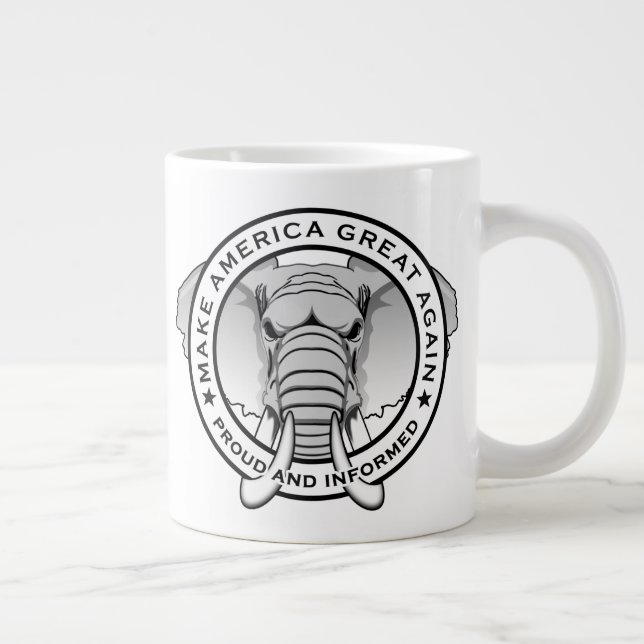 Caneca De Café Grande "PROUD & INFORMED" 20oz (Direita)