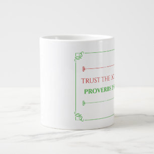 Caneca De Café Grande Provérbios 3:5,6 Jumbo Mug