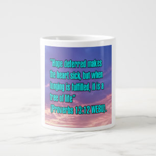 Caneca De Café Grande Proverbs 13:12 WEBU Mug