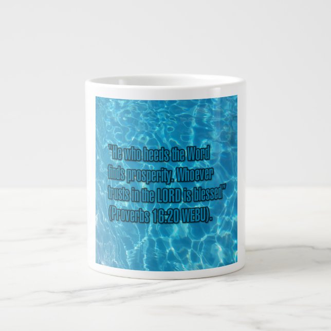 Caneca De Café Grande Proverbs 16:20 WEBU Mug (Frente)