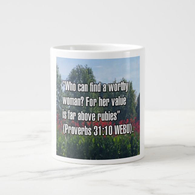 Caneca De Café Grande Proverbs 31:10 WEBU Mug (Frente)