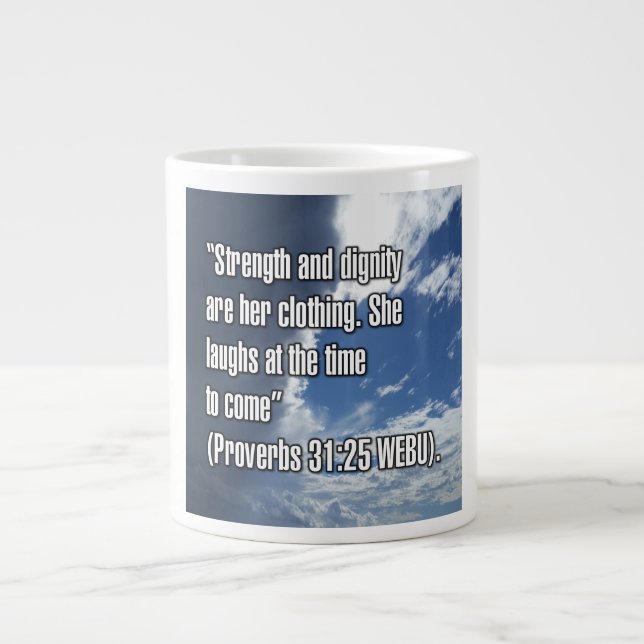Caneca De Café Grande Proverbs 31:25 WEBU Mug (Frente)