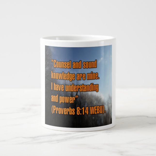 Caneca De Café Grande Proverbs 8:14 WEBU Mug (Frente)