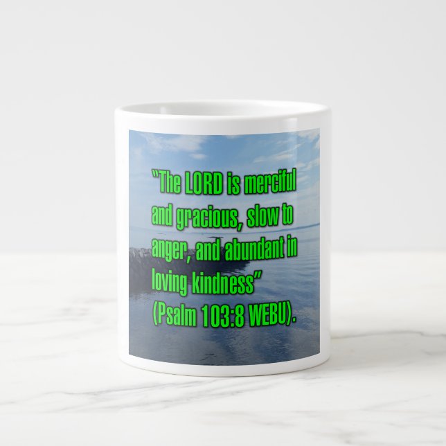 Caneca De Café Grande Psalm 103:8 WEBU Mug (Frente)