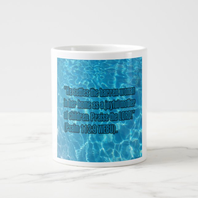 Caneca De Café Grande Psalm 113:9 WEBU Mug (Frente)
