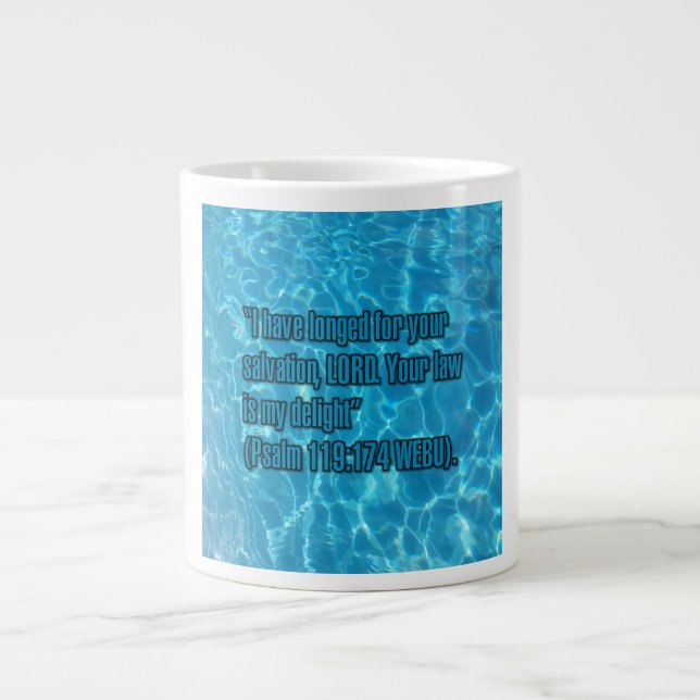 Caneca De Café Grande Psalm 119:174 WEBU Mug (Frente)
