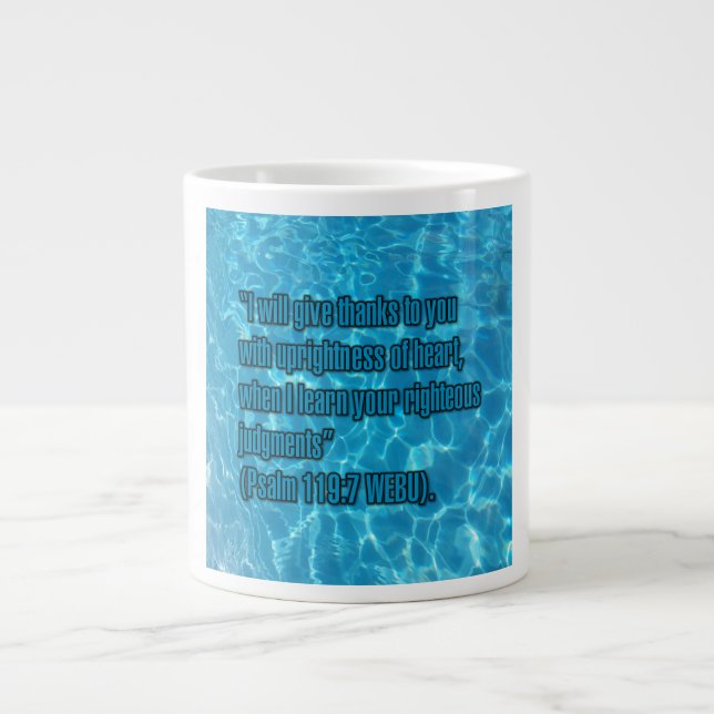 Caneca De Café Grande Psalm 119:7 WEBU Mug (Frente)