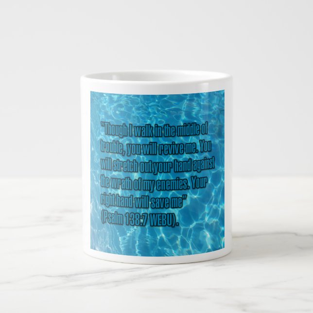Caneca De Café Grande Psalm 138:7 WEBU Mug (Frente)