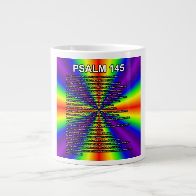 Caneca De Café Grande Psalm 145:1–21 WEBU Mug (Frente)