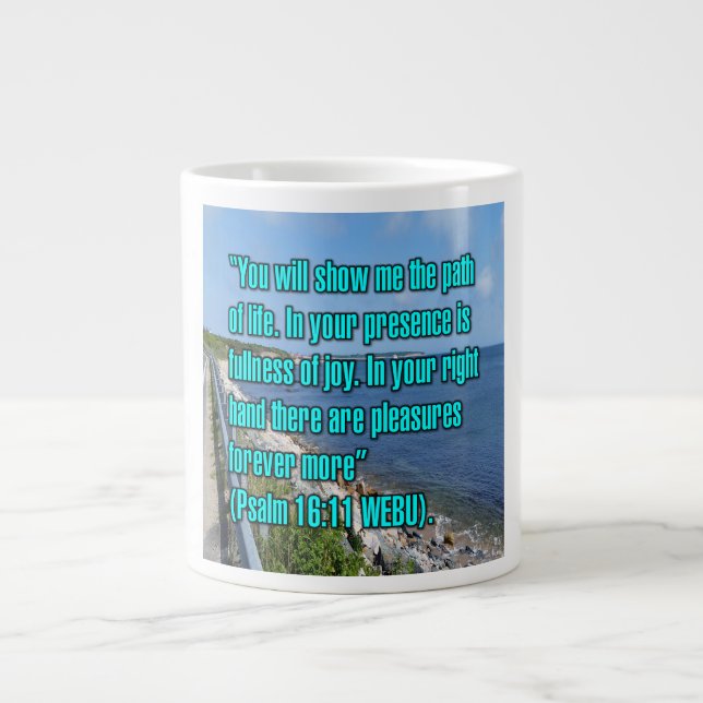 Caneca De Café Grande Psalm 16:11 WEBU Mug (Frente)