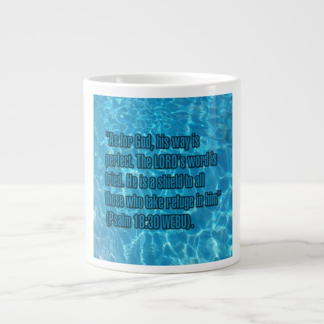Caneca De Café Grande Psalm 18:30 WEBU Mug (Frente)