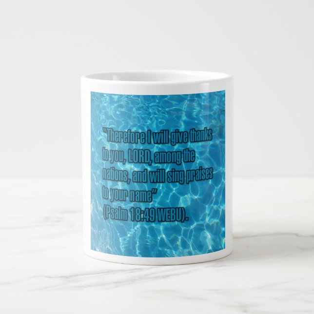Caneca De Café Grande Psalm 18:49 WEBU Mug (Frente)