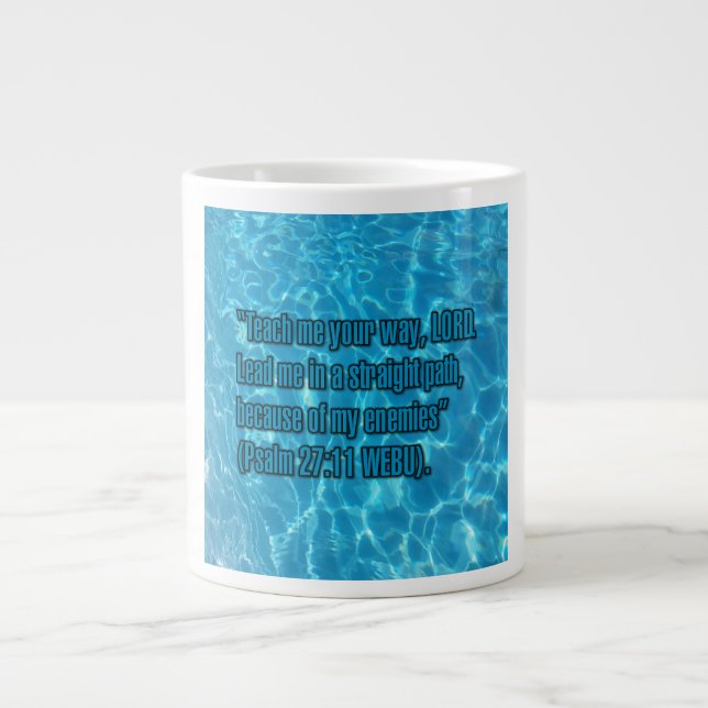 Caneca De Café Grande Psalm 27:11 WEBU Mug (Frente)