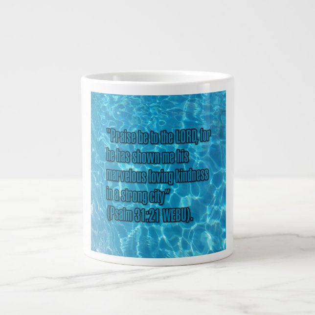 Caneca De Café Grande Psalm 31:21 WEBU Mug (Frente)