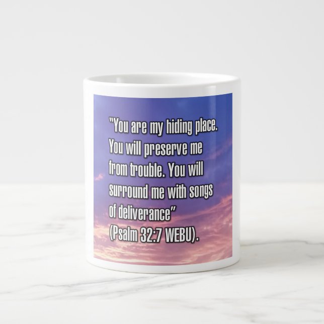 Caneca De Café Grande Psalm 32:7 WEBU Mug (Frente)