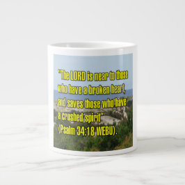Caneca De Café Grande Psalm 34:18 WEBU Mug