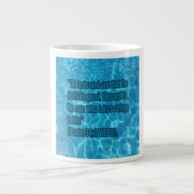 Caneca De Café Grande Psalm 34:8 WEBU Mug (Frente)