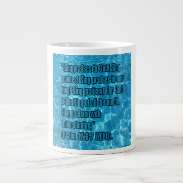 Caneca De Café Grande Psalm 47:6-7 WEBU Mug (Frente)