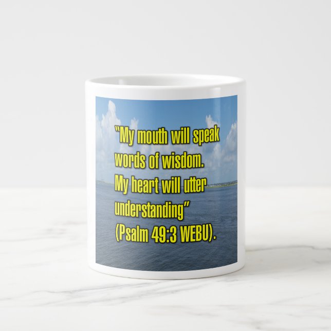 Caneca De Café Grande Psalm 49:3 WEBU Mug (Frente)