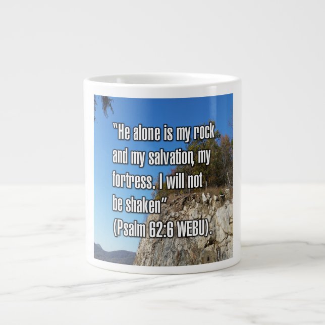 Caneca De Café Grande Psalm 62:6 WEBU Mug (Frente)
