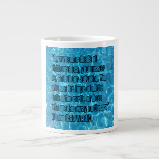 Caneca De Café Grande Psalm 65:5 WEBU Mug (Frente)